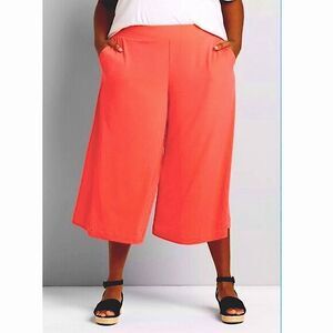 Lane Bryant Size 18 Pants Coral Culotte Gaucho